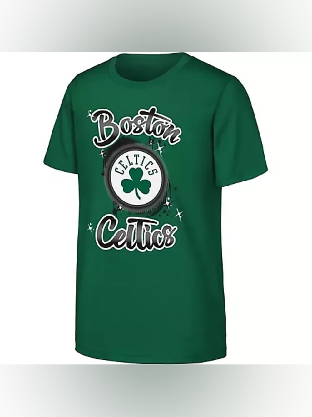 NBA Youth Boston Celtics Green Air Brush T-Shirt NWT Size X-Large